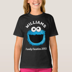 T-shirt Rue Sésame   Cookie Monster Famille Vacances