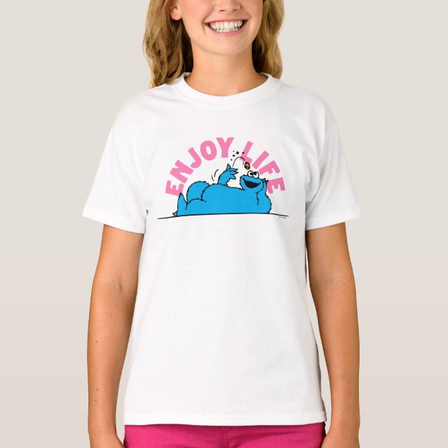 T-shirt Rue Sésame | Cookies Monster Enjoy Life (Devant)