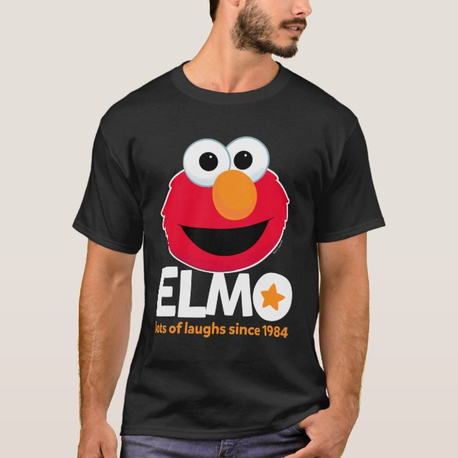 T-shirt Rue Sésame | Elmo Beaucoup de rires depuis 1984 (Devant)