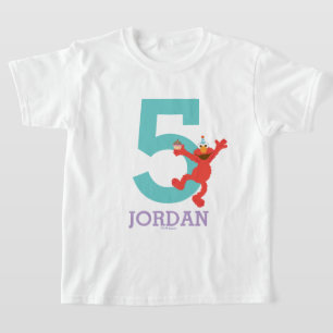 T-shirt Rue Sésame   Elmo - Confetti 5e anniversaire