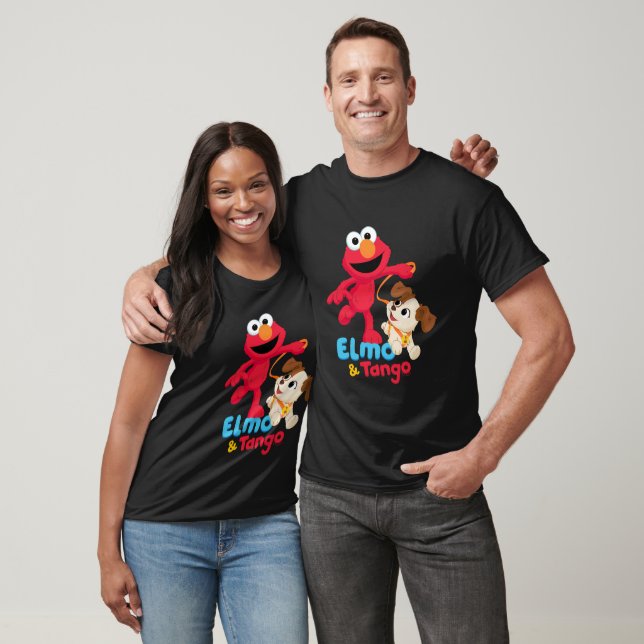 T-shirt Rue Sésame | Elmo & Tango Running (Unisexe)