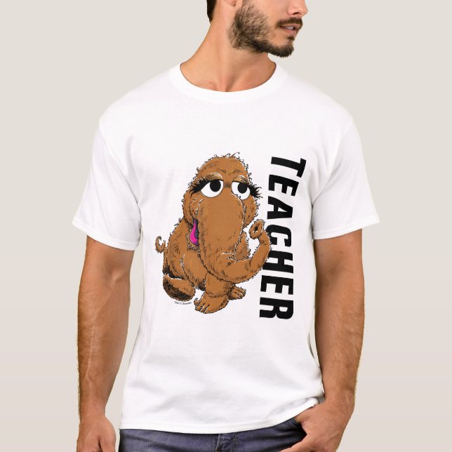 T-shirt Rue Sésame | Enseignant Vintage Snuffy (Devant)