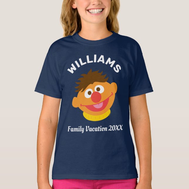 T-shirt Rue Sésame | Ernie Famille Vacances (Devant)