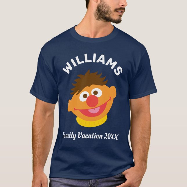 T-shirt Rue Sésame | Ernie Famille Vacances (Devant)