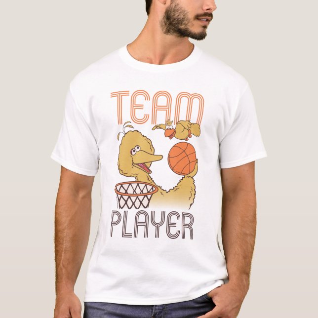 T-shirt Rue Sésame | Joueur de l'équipe d'oiseaux (Devant)