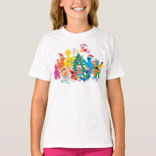 T-shirt Rue Sésame   Noël avec toute la bande