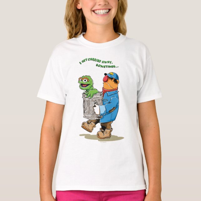 T-shirt Rue Sésame | Oscar & Bruno l'éboueur (Devant)