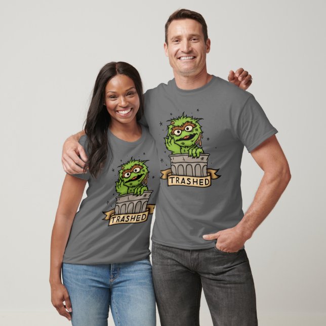 T-shirt Rue Sésame | Oscar the Grouch Trashed (Unisexe)