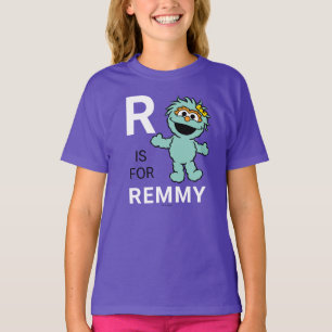 T-shirt Rue Sésame R est pour Rosita Ajouter Votre Nom
