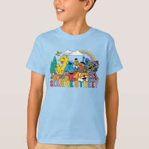 T-shirt Rue Sésame   Rainbow Wave
