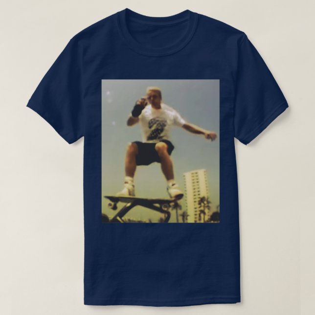 T-shirt Rues Diapositives Natas Sur Le Skateboard Fire (Design devant)