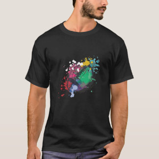 T-shirt Rugby Aquarelle Mignonne Pour Football De Rugby Co
