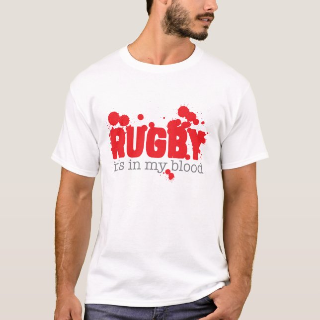 T-shirt Rugby - il est dans mon sang (Devant)