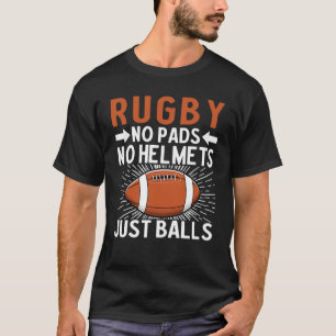 T-shirt Rugby No Pads No Casques Just Balls Rugby 7
