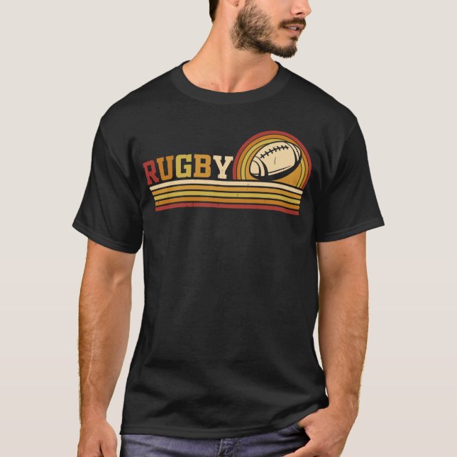 T-shirt Rugby Sport Lover - Joueur de rugby Coach Retro (Devant)