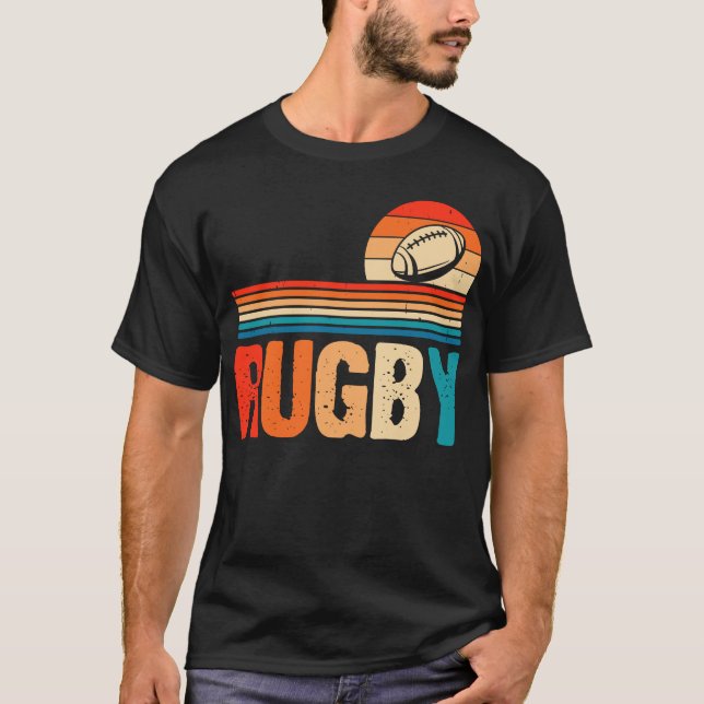 T-shirt Rugby Sport Lover - Joueur de rugby Coach Retro (Devant)