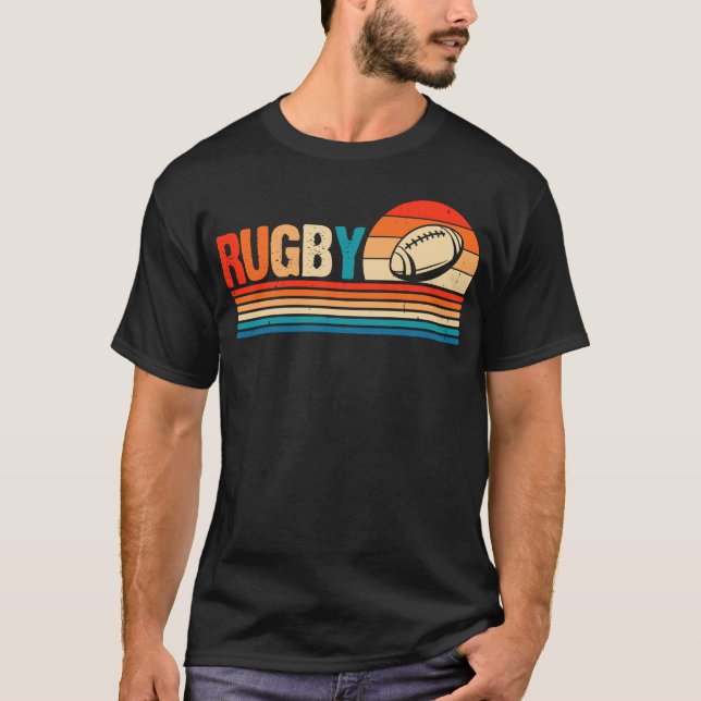 T-shirt Rugby Sport Lover - Joueur de rugby Coach Retro (Devant)