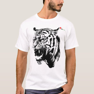 T-shirt "Rugissement sans peur" au Tigre Rugissant