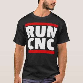 T-shirt RUN CNC chemise Funny machiniste ingénieur G-code