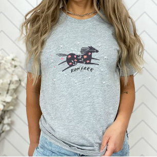 T-shirt Run Free Inspirational Top, Christian T-Sh pour fe