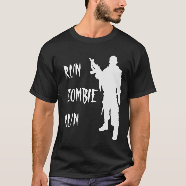 T-shirt Run Zombie Run -T-shirt (Devant)