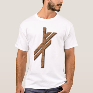 T-shirt Rune viking - chance - rouille
