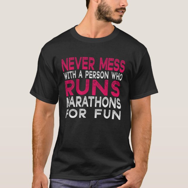 T-shirt Running Jogging running Never Mess with Runner (Devant)