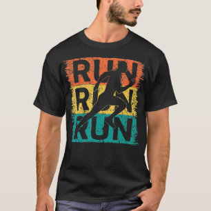 T-shirt Running Lovers Cool Retro Run Marathon Runner Mara