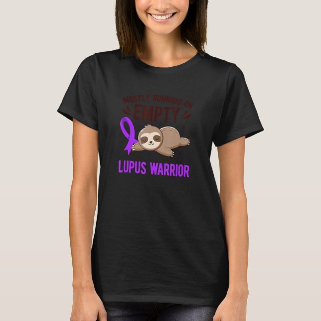 T-shirt Running On Empty Lupus Warrior Lupus Awareness Mon (Devant)