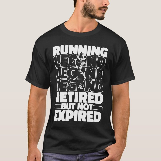 T-shirt Running Retired Jogging Run Jogger  Runner (Devant)