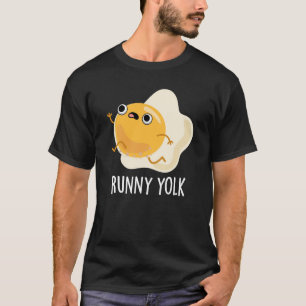 T-shirt Runny Yolk Funny Food Oeuf Pun Dark BG