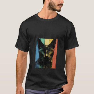 T-shirt Russe Blue Chat Portrait Vintage Style Maman Papa 