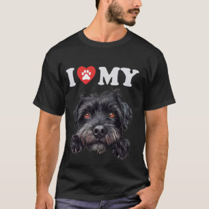 T-shirt Russe Tsvetnaya Bolonka I Heart My Dog Funny Dog