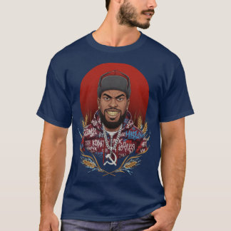 T-shirt Russian Rapper Caricature Ushanka Grills