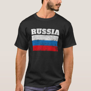 T-shirt Russie Drapeau Cool design Cadeaux Idée T Chemise