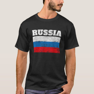T-shirt Russie Drapeau Cool design Cadeaux Idée T Chemise