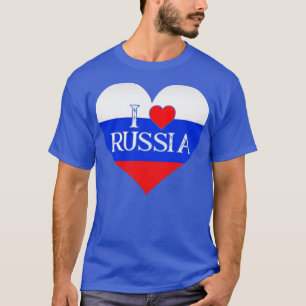 T-shirt Russie Je Coeur Russie J'aime Russie