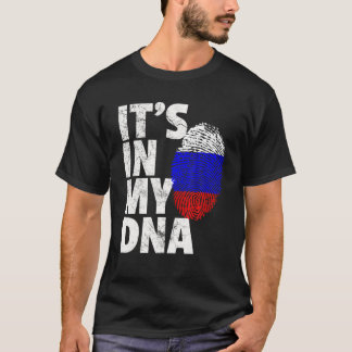 T-shirt Russie russe Drapeau C'est dans mon ADN cadeau de 