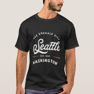 T-shirt Rustic Classic Seattle Washington 1851 Cadeau amér