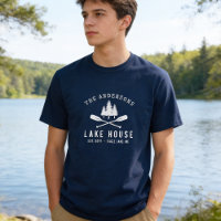 Rustic Lake Maison Nom de famille Bateau Oars Tree