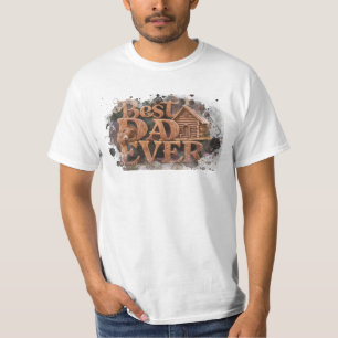 T-shirt *~* Rustique AP86 MEILLEUR DAD JAMAIS Fête des pèr
