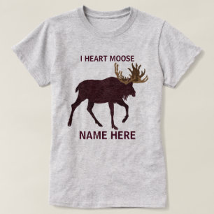 T-shirt Rustique Moose Faux cuir-Look I Coeur Moose