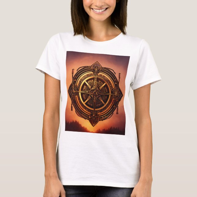T-shirt Rustique Roue - Symbole de progrès (Devant)