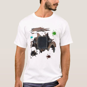 T-shirt Rustique Vintage Car Grunge Art,