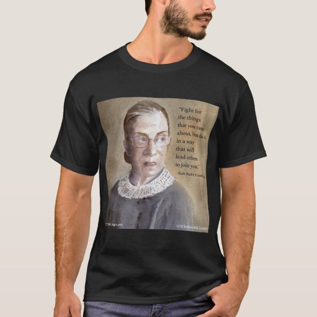 T-shirt Ruth Bader Ginsburg & Citation (Devant)