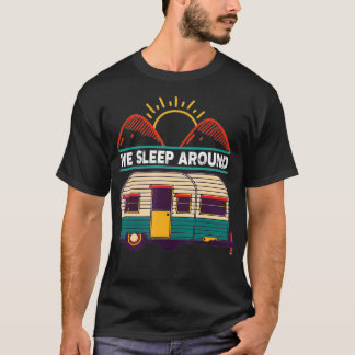 T-shirt RV Camping Remorques Cadeaux Nous Sommes Dormir Au