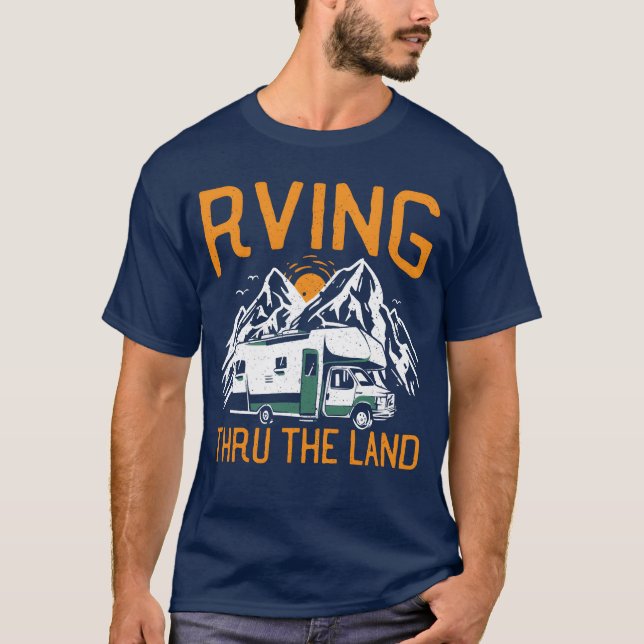 T-shirt RVinghruhe Land RV Camping Caravan funny (Devant)