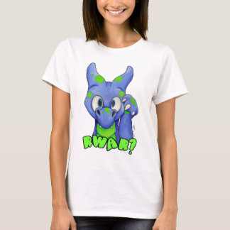 T-shirt RWAR ? (Bleu) dragon mignon de bébé hurlant