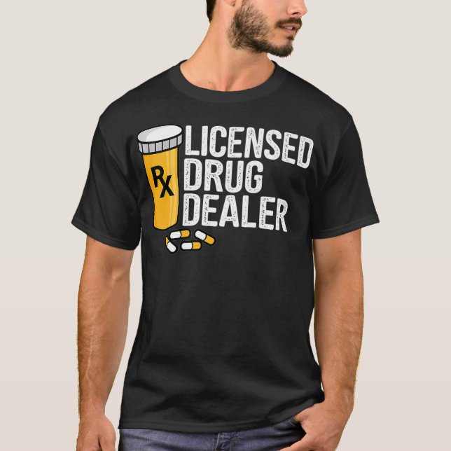 T-shirt Rx Concessionnaire Drôle Drôle Pharmaciens Médicam (Devant)