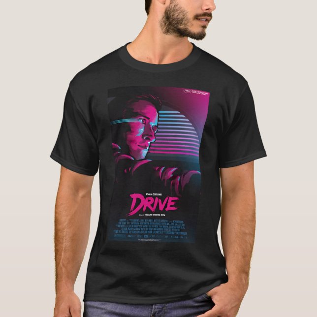 T-shirt Ryan Gosling Drive Retro Movie Poster (Devant)